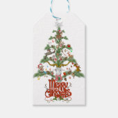 ヤギ愛好家のためのメリークリスマスクリスマスツリー ギフトタグ (正面)