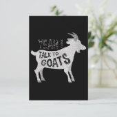 ヤギ愛好家のための女性ヤギのギフトおもしろい 出欠カード (スタンド正面)