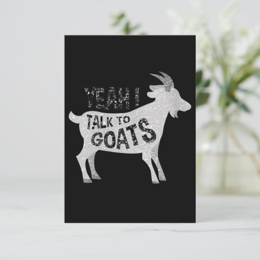 ヤギ愛好家のための女性ヤギのギフトおもしろい 出欠カード (スタンド正面)
