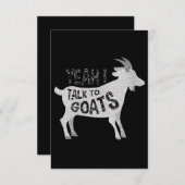 ヤギ愛好家のための女性ヤギのギフトおもしろい 出欠カード (正面/裏面)