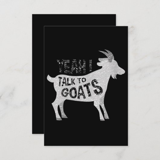 ヤギ愛好家のための女性ヤギのギフトおもしろい 出欠カード (正面/裏面)