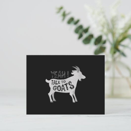 ヤギ愛好家のための女性ヤギのギフトおもしろい 案内ポストカード (スタンド正面)