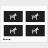 ヤギ愛好家のための女性ヤギのギフトおもしろい 長方形シール (シート)