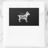 ヤギ愛好家のための女性ヤギのギフトおもしろい 長方形シール (バッグ)