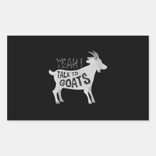 ヤギ愛好家のための女性ヤギのギフトおもしろい 長方形シール (正面)