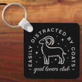 ヤギ愛好家クラブおもしろい引用文 キーホルダー (正面)