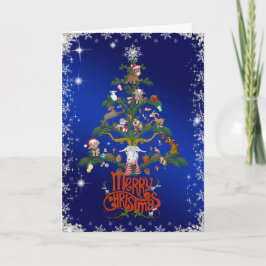ヤギ愛好家クリスマスギフト | Merry Christmas Goat TREE シーズンカード