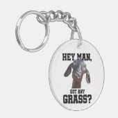 ヤギ愛好家ファームアパレルミームパンおもしろいG キーホルダー (正面左)