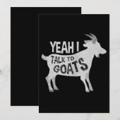 ヤギ愛好家ヤギのジョークのギフト セーブザデート (正面/裏面)