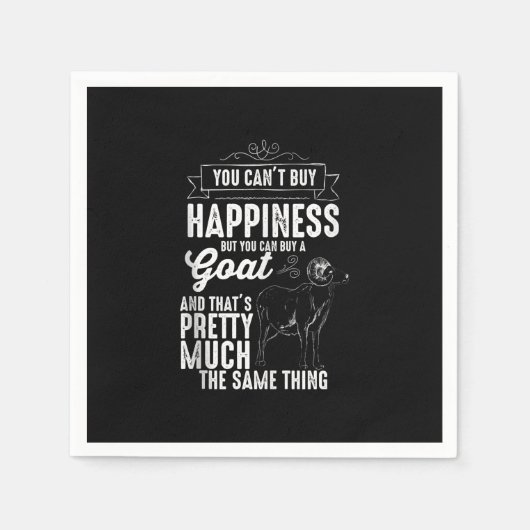 ヤギ愛好家ヤギの贈り物 スタンダードカクテルナプキン (正面)