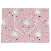 ヤギ愛好家 |ヤギGetYerGoatが多すぎます™ ラージペーパーバッグ (正面)