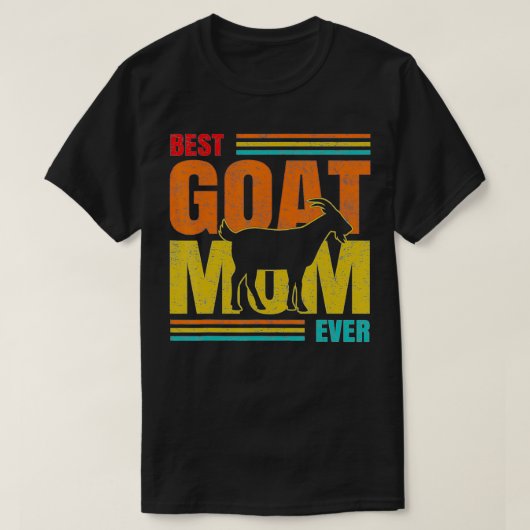 ヤギ最高のママEver Goatsマザーファーム農家ヤギL Tシャツ (デザイン正面)