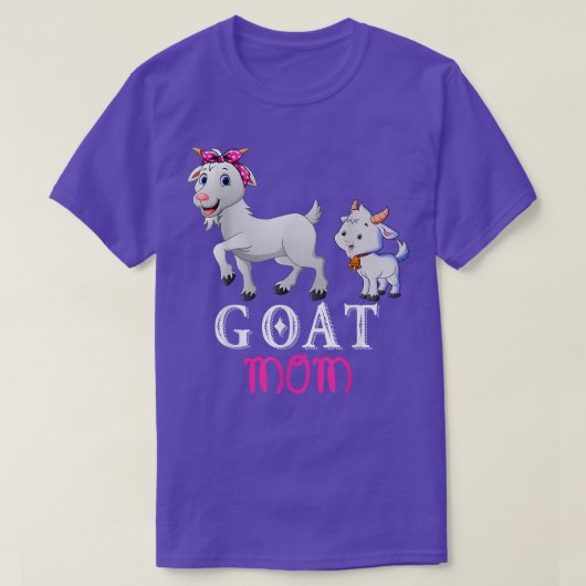ヤギ母かわいいヤギ編ハッピーマザーデイファミリーF Tシャツ (デザイン正面)