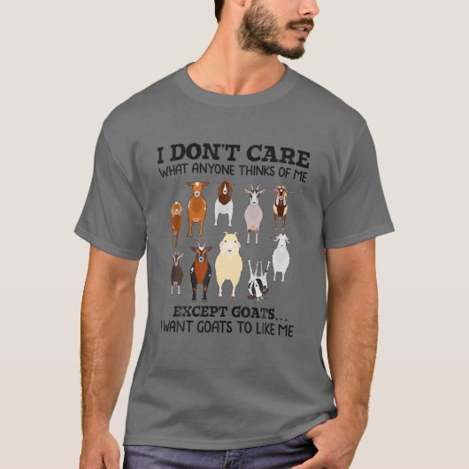 ヤギ気に以外の考え人は誰も Tシャツ (正面)