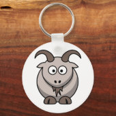 ヤギ淡い色の キーホルダー (正面)