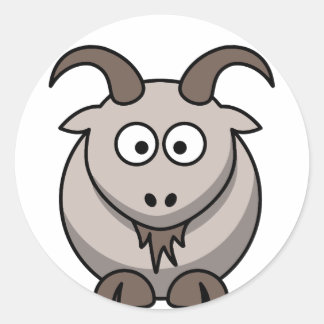 ヤギ淡い色の ラウンドシール
