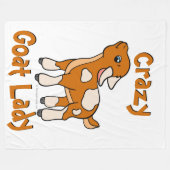 ヤギ熱狂するの女 |トータル™ フリースブランケット (正面(横))