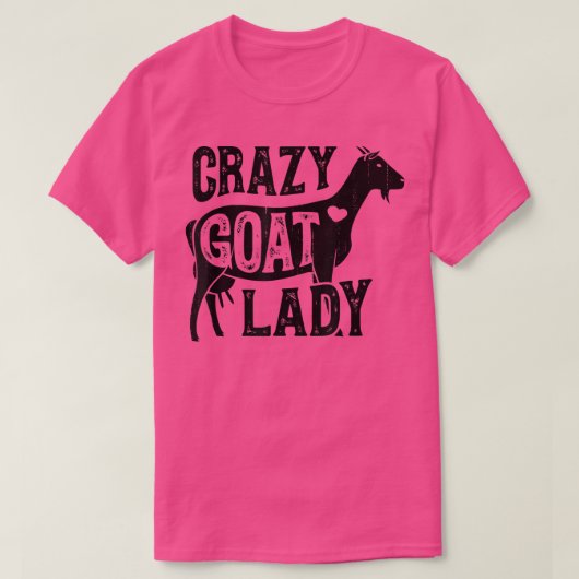 ヤギ熱狂するレディーガールズ女子農家ファームアニマルロフ Tシャツ (デザイン正面)