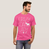 ヤギ熱狂するレディーヤおもしろいギことわざ Tシャツ (正面フル)