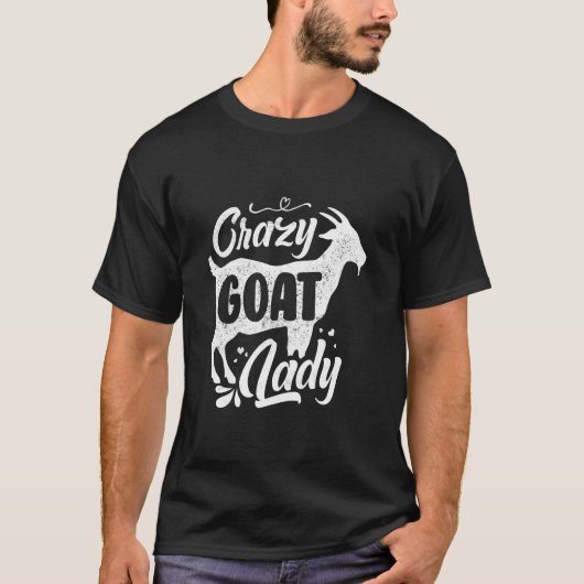 ヤギ熱狂するレディ Tシャツ (正面)