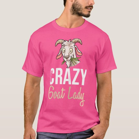 ヤギ熱狂するレディ Tシャツ (正面)