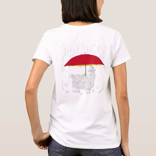 ヤギ用マウス傘 Tシャツ (裏面)