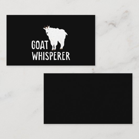 ヤギ白人ヤおもしろいギ農場Tシャツペットヤギ 名刺 (正面/裏面)