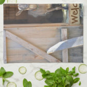 ヤギ皿タオル キッチンタオル (折り畳み)