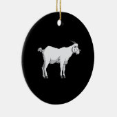 ヤギ着用医療顔マスク セラミックオーナメント (右)