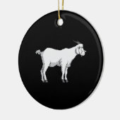 ヤギ着用医療顔マスク セラミックオーナメント (左)