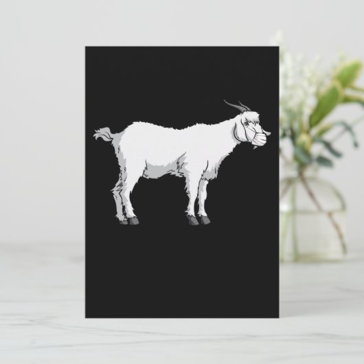 ヤギ着用医療顔マスク セーブザデート (スタンド正面)