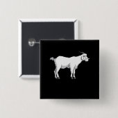 ヤギ着用医療顔マスク 缶バッジ (正面&裏面)