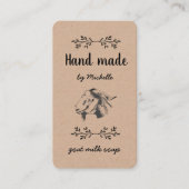 ヤギ石鹸で作られたヴィンテージ 名刺 (正面)