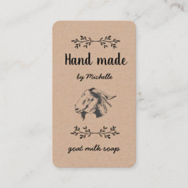ヤギ石鹸で作られたヴィンテージ 名刺