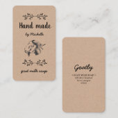 ヤギ石鹸で作られたヴィンテージ 名刺 (正面/裏面)