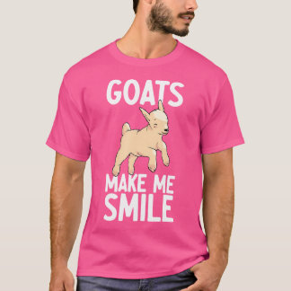 ヤギ私を作るスマイルヤギパパファームオーナーヤギおもしろいー Tシャツ
