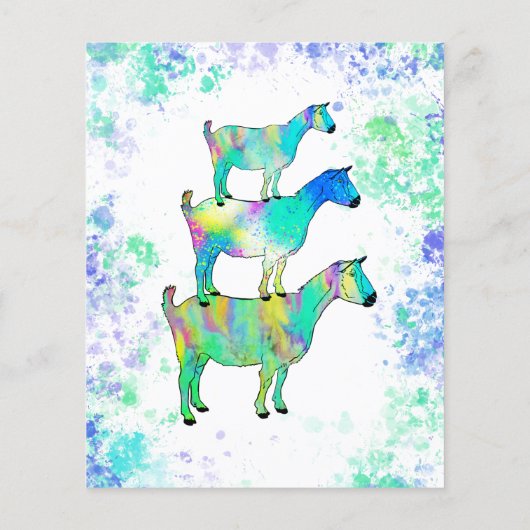 ヤギ第5誕生日フォトグリーンブルー予算 チラシ (裏面)