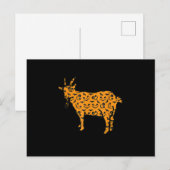 ヤギ簡単ハロウィーン衣装 シーズンポストカード (正面/裏面)