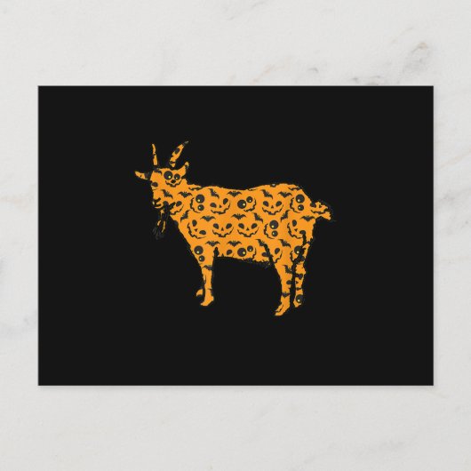 ヤギ簡単ハロウィーン衣装 シーズンポストカード (正面)