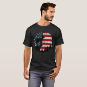 ヤギ米国国旗の贈り物農家ヤギ泡立て器 Tシャツ (正面フル)