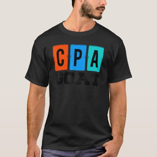 ヤギ素晴らし会計士Cpa税ブックキーパー切り Tシャツ (正面)