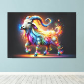 ヤギ素晴らし キャンバスプリント (インサイチュ (ウッドフロア))