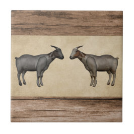 ヤギ素朴と木目陶磁器タイル タイル