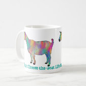ヤギ絵を描ライフプおもしろいラッシュヤギ動物芸術 コーヒーマグカップ (正面左)
