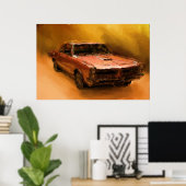 ヤギ絵画の ポスター (ホームオフィス)