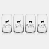 ヤギ缶ガラスセットの方が生活が良い ガラス缶 (正面)