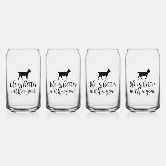 ヤギ缶ガラスセットの方が生活が良い ガラス缶 (正面)