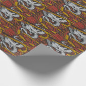 ヤギ羊ラムの年グラフィティ ラッピングペーパー (角)