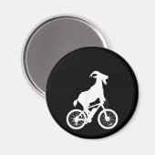 ヤギ自転車ライダーヤギおもしろい恋人グラフィック マグネット (正面/裏面)