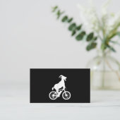 ヤギ自転車ライダーヤギおもしろい恋人グラフィック 名刺 (スタンド正面)